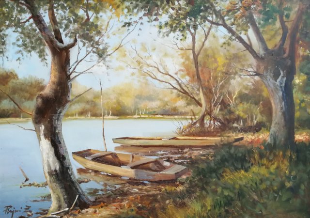 Rajzi Zoltán Mártély 50x70cm Olajfestmény 118000ft