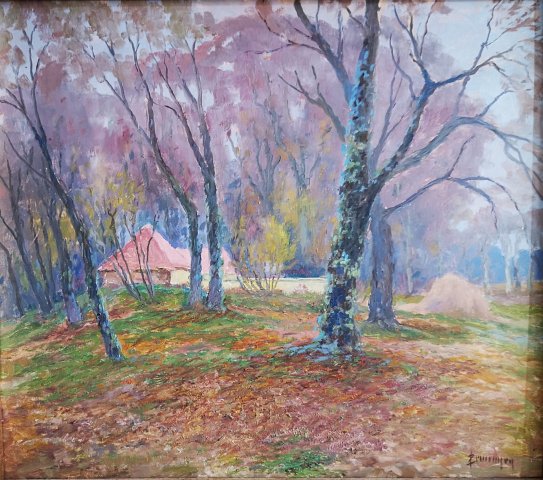 Szemenyey Ferenc Zsennyi parkban 60x70cm olaj 145000ft