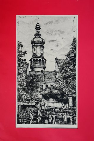 Maurer Dóra Sopron 1969 Rézkarc 40x24cm 350000ft