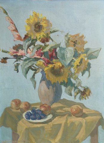 Csáki-Maronyák József Csendélet 80x60cm olaj-vászon festmény 280000ft