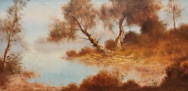 Csáky Lajos Délutáni fényben 40x80cm 180000ft