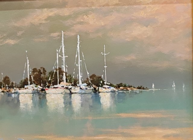 Bóna Jenő Balaton 30x40cmcm olaj 135000Ft