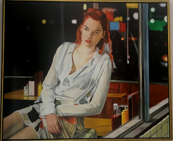 Adorján Attila Diners 100x120cm olaj vászon festmény ára 6000euro 