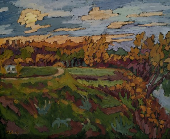 Mártonfi Benke Márta Esti fényben 70x100cm  olajfestmény 365000