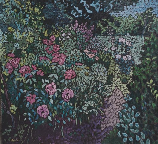Mártonfi Benke Márta Rózsakert 80x90cm Olajfestmény 355ezerft