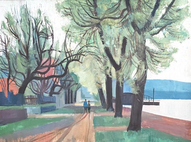 Mácsai István  Vízparti táj 60x80cm olaj vászon 650ezer ft