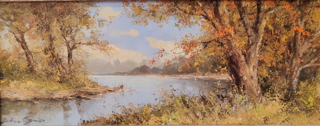 Bóna Jenő Folyóparton 20x40cm 128000ft