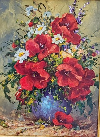 Bóna Jenő Pipacsok 40x30cm 120000ft