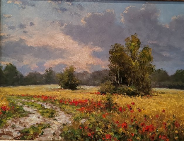 Bóna Jenő Pipacsmező 30x40cm 128000ft