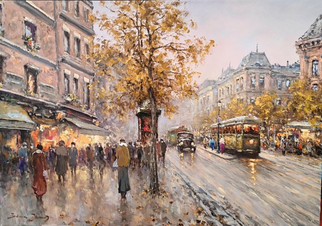 Bóna Jenő Esti Város 50x70cm 280ezer ft