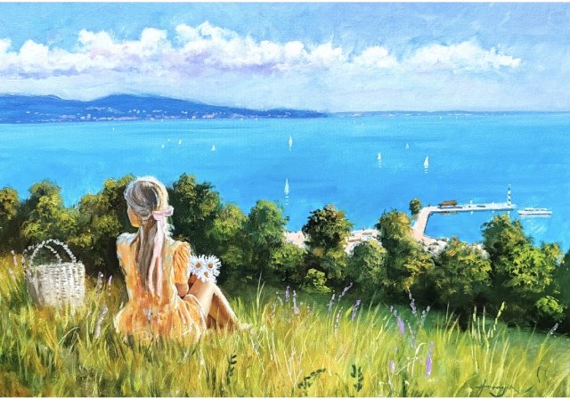 Hornyik Zoltán Balatoni Álmok 50x70cm olaj vászon 220000ft