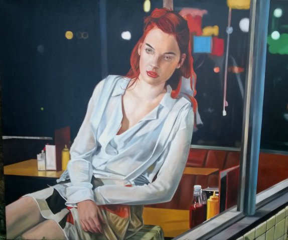Adorján Attila Diners 100x120cm olaj vászon 6000 euro