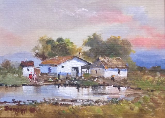 Somogyi H József Hazafelé 18x24cm 28000Ft